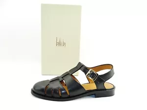 Billi Bi schwarz Riemensandalette Sandal Sandalen Flach Damen Schuhe Leder 39 - Bild 1 von 15