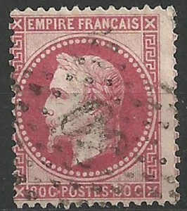 Frankreich Briefmarken: 1860 SC 20 80c.rose, rosa gest. - Bild 1 von 2