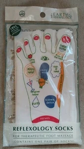Earth Therapeutics Reflexology Foot Massage Toe Socks - NEW One Size Fits Most - Picture 1 of 8