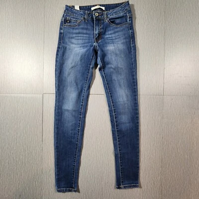 Pantalones de mezclilla KANCAN para mujer ajustados azul lavado medio talla 3 25 Foto 1 de 4