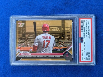 PSA 10 Shohei Ohtani 2023 Topps Now Road To Opening Day Bonus Card #ODB-26 - Image 1 of 2