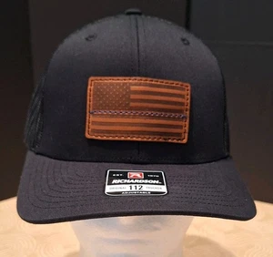 Truckermütze amerikanische Flagge Snapback Richardson 112 Leder Patch neu - Bild 1 von 6
