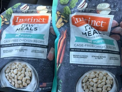 Instinct Puppy Freeze Dried Raw Meals- 25 OZ Bags -  Chicken - 2 Bags - Image 1 of 4