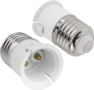 E27 to B22 Light Bulb Socket Adapter Bayonet to Screw Base Converter Lamp Holder - Image 1 of 4