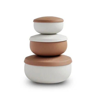 Juego de 3 cuencos de silicona con tapas - Multi-tamaño, a prueba de fugas, libre de BPA... Foto 1 de 4