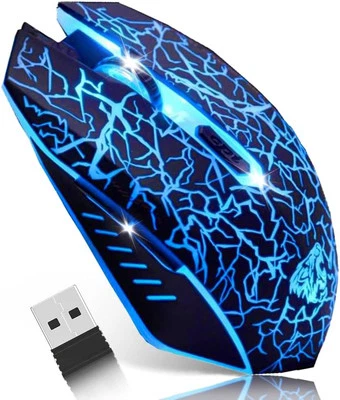 Rgb Wireless Gaming Mouse With Silent Clicks And Rechargeable Battery - Image 1 of 4
