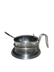 Vintage Designer Stainless Steel Sugar Bowl Pot by Pinti Italy - Picture 1 of 5