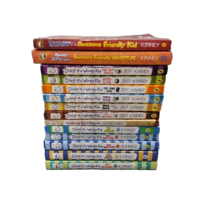 Mixed Book Lot 14 Diary of a Wimpy Kid Awesome Friendly Jeff Kinney 1-Duplicate - Image 1 of 4