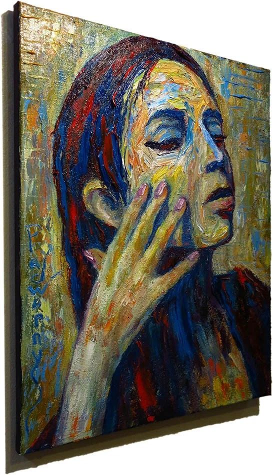 WOMAN PORTRAIT OIL█PAINTING GIRL█REALIST ART█SIGNED VINTAGE ORIGINAL FEMALE POP - Image 1 of 4