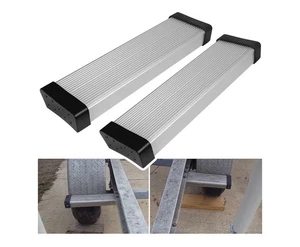 2 Pack Aluminum Fender Mounts for Boat Trailer Round Step Pad Bolt On Brackets - Picture 1 of 8