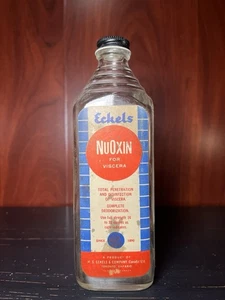 Vintage ECKELS NUOXIN EMBALMING Fluid Bottle for VISCERA 1960s - Picture 1 of 6