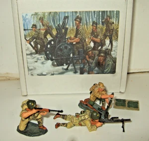 King & Country IWJ 9 Sands of Iwo Jima Range, Mortar & MG Gun set of X3 Japanese - Picture 1 of 5