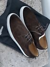 Magnanni Men?S Size Eu43 Uk9 Brown Suede Low-Top Sneakers Pre-Loved Never Worn