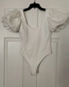 Nuevo con etiquetas Zara Blanco Manga Puff Traje de Baño de una Pieza *Talla Mediana* - Imagen 1 de 8
