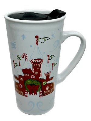 New Disney Parks Starbucks Christmas Holiday Gingerbread Castle Travel Mug & Lid - Image 1 of 4