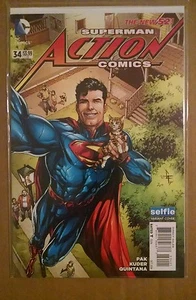 Superman Action Comics #34 Selfie Variant Edition 1st Print DC New 52 2014 NM - Picture 1 of 1