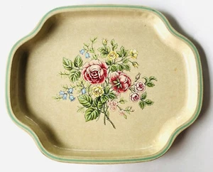 Vintage Avon Floral Metal Tray Made in England for Avon - Picture 1 of 4