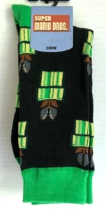 Super Mario Bros. Crew Socks  with Flower & pipe design New - Picture 1 of 5