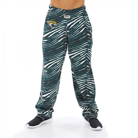 Zubaz NFL Men's Jacksonville Jaguars Classic Zebra Print Team Logo Pants Cover