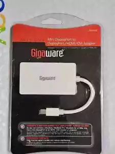 Gigaware Male to Female Mini DisplayPort To DisplayPort HDMI DVI Adapter - Picture 1 of 1