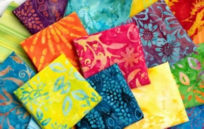 CHROMA BATIKS 34 Fat Quarters Moda QUILT Fabric Rainbow Cotton Bright 4366AB - Image 1 of 4