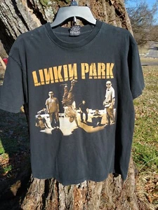 Vintage Linkin Park Black Double Sided Graphic Print Size L t-shirt Rare - Picture 1 of 5