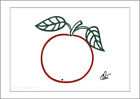 JACQUELINE DITT - Apple - kontur oryginalny druk grafika podpisane zdjęcia jabłko