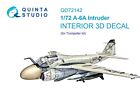 Ensemble d'autocollants intérieurs 3D Quinta Studio QD72142 pour intrus A-6A (trompette) 1/72