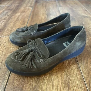 FitFlop Brown Suede Tassels Slip On Comfort Casual Loafer Shoes US Women's 7 - Picture 1 of 14
