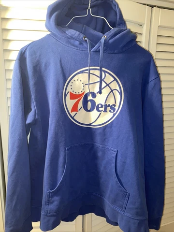 PHILADELPHIA 76ers HOODIE Sweatshirt FANATICS NBA Gear Dr.J EASTERN Basketball Cover