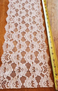 Weiß Spitze Borte Tischläufer Hochzeit Dekor Blumen Jakobsmuschel Rand 7" x 2 Yard Kleid - Bild 1 von 8