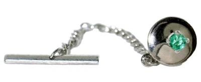 .11 Carat 3mm Bright Round Natural Columbian Emerald Gem Tie Tack EBSTT349/6624 - Image 1 of 2