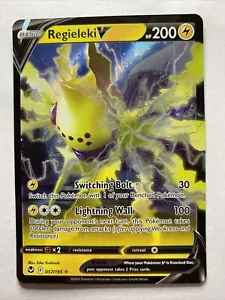 Pokemon Regieleki V 057/195 Tempesta Argento Ultra Rara Holo NM - Foto 1 di 1