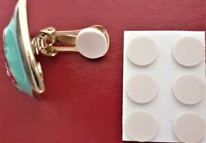 CLIP ON EARRING PADS SELF STICK FOAM COMFORT CUSHIONS 24 pieces for 12 pairs