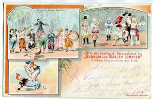 Litho AK Zirkus Barnum and Bailey,Clowns,Hanswürste 1898 - Picture 1 of 2