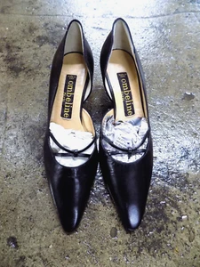 OMBELINE PARIS Cuero puntiagudo Entrecruzadas 2" Kitten Heel sz 6 36.5 - Imagen 1 de 9