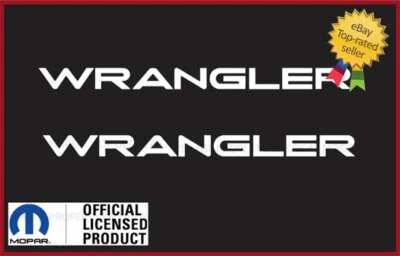 Set: 97 - 06 Jeep WRANGLER fender logo TJ side decals stickers White Vinyl SJ3Y2 - Image 1 of 2