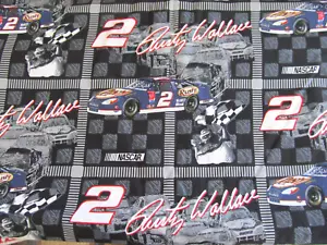 NasCar Rusty Wallace Fabric 8 yds. 34" - Picture 1 of 3