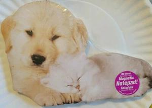 BLOC DE NOTAS MAGNÉTICO CACHORRO Y GATITO 100 HOJAS COLORBOK NUEVO SELLADO - Imagen 1 de 2