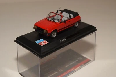 1:43 ALTAYA SIMCA TALBOT SAMBA CABRIOLET ROUGE EXCELLENT ÉTAT EN BOÎTE - Photo 1/2