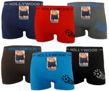 6 Seamless Boxer Briefs Microfiber HOLLYWOOD PRO SOCCER Compression Underwear