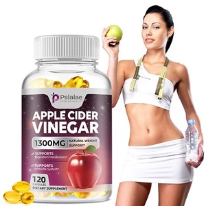 Apple Cider Vinegar 1300mg - Weight Loss, Weight Control, Detox,Digestive Health - Picture 1 of 13