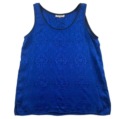 Regata Yves Saint Laurent Variação Feminina Tamanho 40 Azul Jacquard Vintage 1990 - Imagem 1 de 4