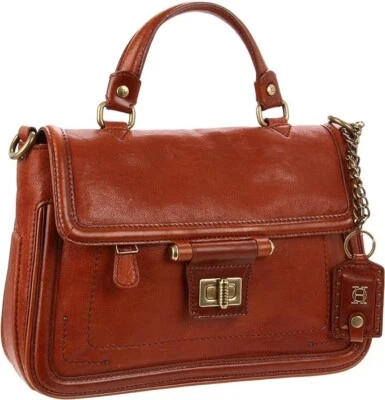 Bolso de cuero Olivia Harris, palanca, bisagra superior, óxido - nuevo con etiquetas Foto 1 de 4