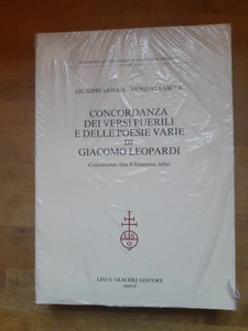 KONKORDANZ DER KINDISCHEN VERSE UND DER VERSCHIEDENEN GEDICHTE VON G.LEOPARDEN. SAVOCATA - TASCHE - Bild 1 von 2
