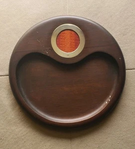 Bandeja de llaves de cambio de madera de colección con incrustaciones de tela inca años 1400 con anillo de plata 950 - Imagen 1 de 14