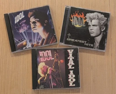 Billy Idol 3 CD Lot Vital Idol, Greatest Hits & Charmed Life Foto 1 de 3