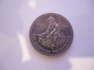 1986 1 Troy Oz. .999 Silver Engelhard American Prospector Silver Round - Picture 1 of 4
