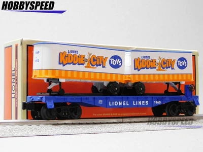 LIONEL KIDDIE CITY TOYS FLATCAR W/ PIGGYBACK TRAILER O GAUGE train 2528660 NEW - Image 1 of 4