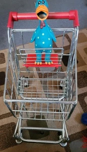 Toddler Toy Shopping Cart With Sturdy Metal Frame Grocery Cart Supermarket Kids - Picture 1 of 8